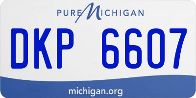 MI license plate DKP6607
