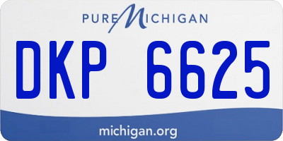 MI license plate DKP6625