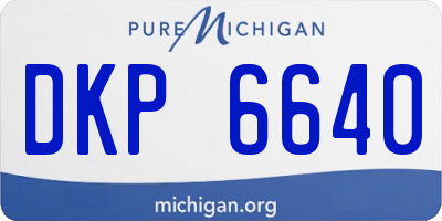 MI license plate DKP6640