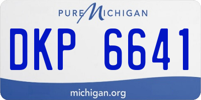 MI license plate DKP6641