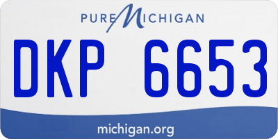 MI license plate DKP6653