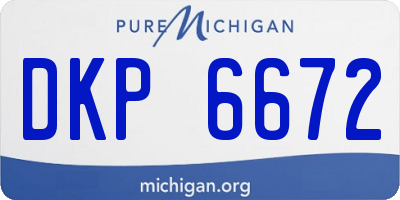 MI license plate DKP6672