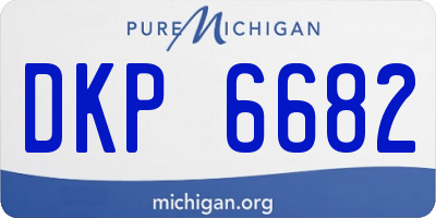 MI license plate DKP6682