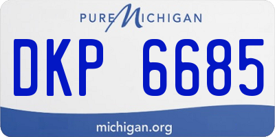 MI license plate DKP6685
