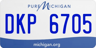 MI license plate DKP6705