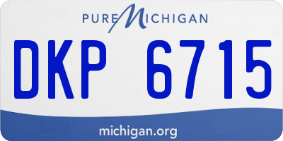 MI license plate DKP6715