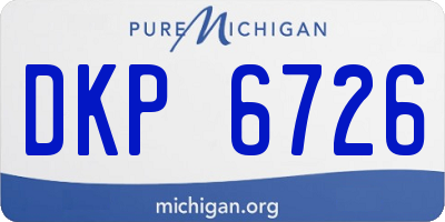 MI license plate DKP6726