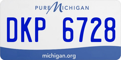 MI license plate DKP6728