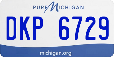 MI license plate DKP6729
