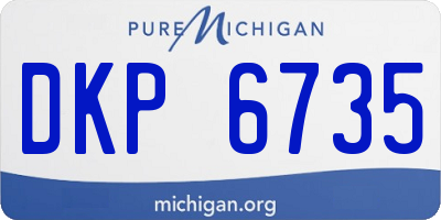 MI license plate DKP6735