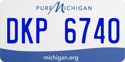 MI license plate DKP6740