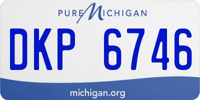 MI license plate DKP6746