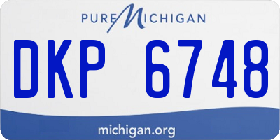 MI license plate DKP6748