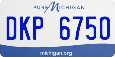 MI license plate DKP6750