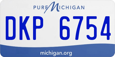 MI license plate DKP6754