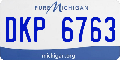 MI license plate DKP6763