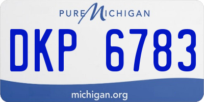 MI license plate DKP6783