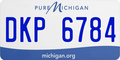 MI license plate DKP6784