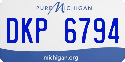 MI license plate DKP6794