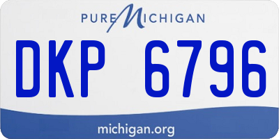MI license plate DKP6796