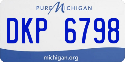 MI license plate DKP6798