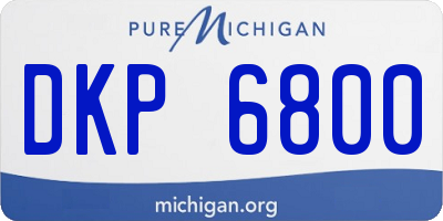 MI license plate DKP6800
