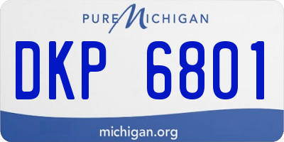 MI license plate DKP6801