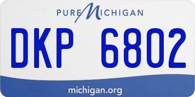 MI license plate DKP6802