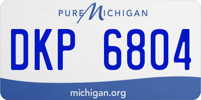 MI license plate DKP6804