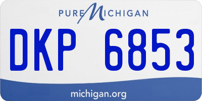 MI license plate DKP6853