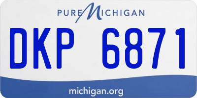 MI license plate DKP6871