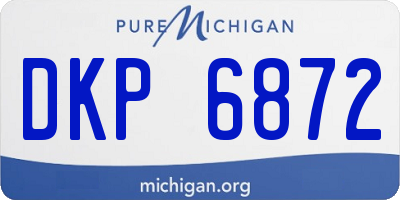 MI license plate DKP6872