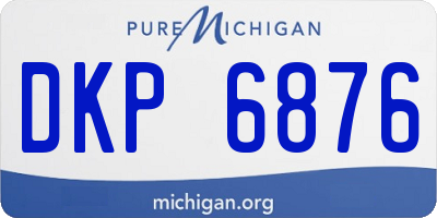 MI license plate DKP6876