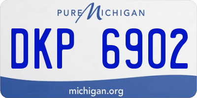 MI license plate DKP6902
