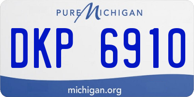 MI license plate DKP6910