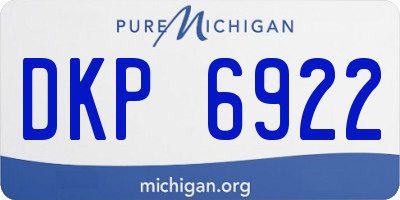 MI license plate DKP6922