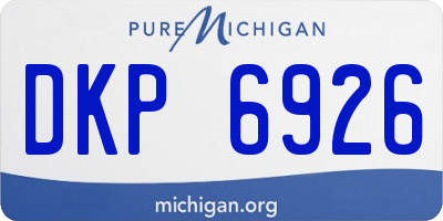 MI license plate DKP6926