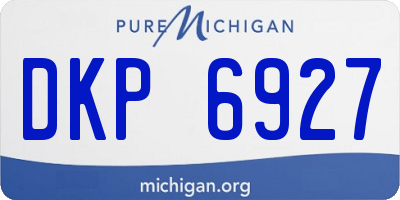 MI license plate DKP6927
