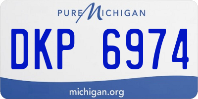 MI license plate DKP6974