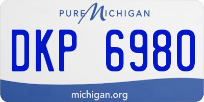MI license plate DKP6980