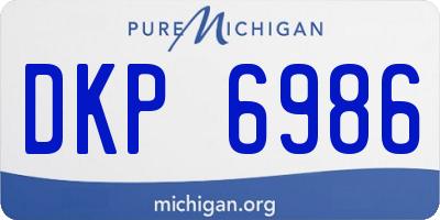 MI license plate DKP6986