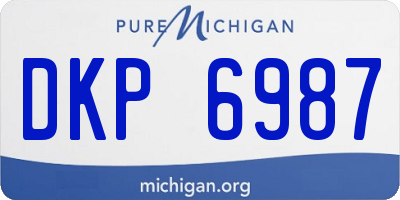 MI license plate DKP6987