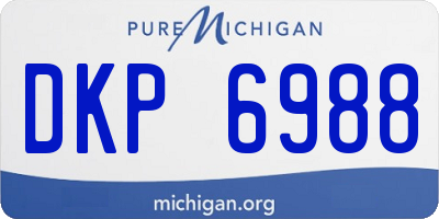 MI license plate DKP6988