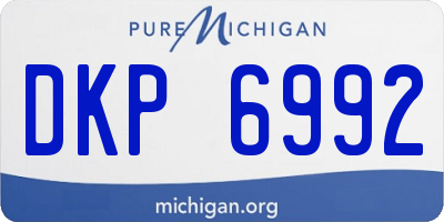 MI license plate DKP6992