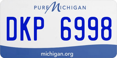 MI license plate DKP6998