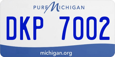 MI license plate DKP7002
