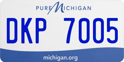 MI license plate DKP7005