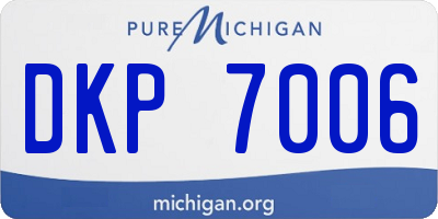 MI license plate DKP7006