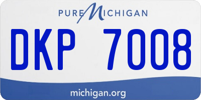 MI license plate DKP7008