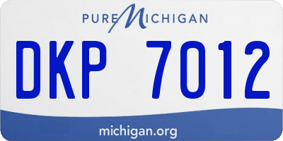 MI license plate DKP7012